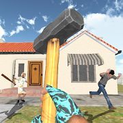 Скачать Granny Kick Neighbor: gun shooting game (Взлом на деньги) версия 6.2 apk на Андроид