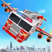 Скачать Flying Firefighter Truck Transform Robot Games (Взлом на деньги) версия 27 apk на Андроид