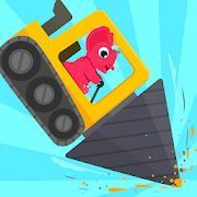 Скачать Динозаврик Землекоп 2 - грузовик игры для детей (Взлом на монеты) версия 1.1.4 apk на Андроид