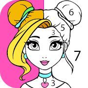 Скачать Раскраски для Девочек по Номерам (Взлом на монеты) версия 2.2.2.2 apk на Андроид