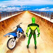 Скачать Superhero Bike Stunt GT Racing - Mega Ramp Игры (Взлом на монеты) версия 1.9 apk на Андроид