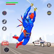 Скачать Летающий робот веревочного героя (Взлом на монеты) версия 3.2 apk на Андроид