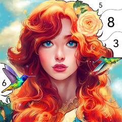 Скачать Girls Paint by Number Coloring (Взлом открыто все) версия 0.2.3 apk на Андроид