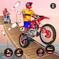 Скачать Motor Bike Stunt Racing Games (Взлом на деньги) версия 0.2.2 apk на Андроид
