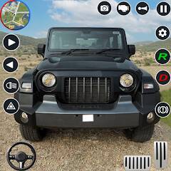 Скачать Jeep Driving Simulator offRoad (Взлом на деньги) версия 2.3.7 apk на Андроид