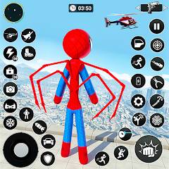 Скачать Игра герой летающего паука (Взлом на деньги) версия 2.9.8 apk на Андроид