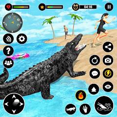 Скачать Animal Crocodile Attack Sim (Взлом на монеты) версия 0.2.1 apk на Андроид