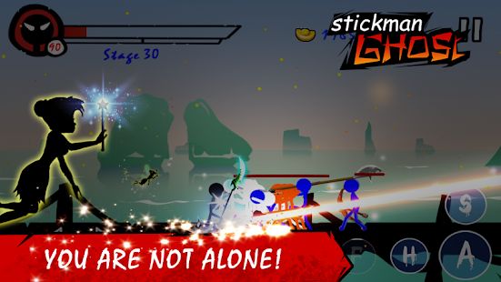 Скачать Stickman Ghost: Ninja Warrior Action Offline Game (Взлом на монеты) версия 1.9 apk на Андроид