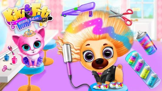 Скачать Kiki & Fifi Pet Beauty Salon - Haircut & Makeup (Взлом открыто все) версия 4.0.32 apk на Андроид