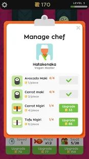 Скачать Sushi Bar Idle (Взлом на деньги) версия 2.2.5 apk на Андроид
