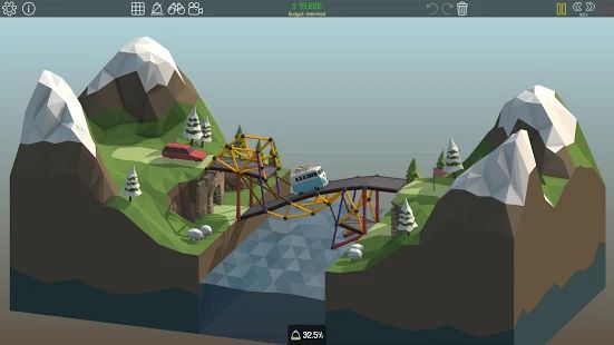 Скачать Poly Bridge (Взлом на монеты) версия 1.2.2 apk на Андроид