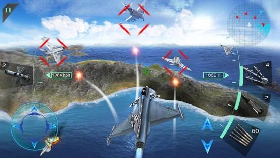 Скачать Воздушные битвы 3D (Взлом на деньги) версия 1.5 apk на Андроид