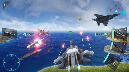 Скачать Воздушные битвы 3D (Взлом на деньги) версия 1.5 apk на Андроид