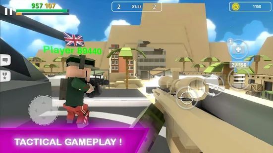 Скачать Block Gun: FPS PvP War - Online Gun Shooting Games (Взлом на деньги) версия 3.6 apk на Андроид