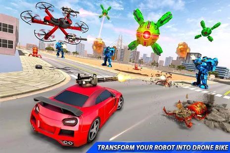 Скачать Дрон робот-трансформер (Взлом открыто все) версия 1.0 apk на Андроид