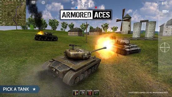 Скачать Armored Aces - Танки в мировой войне (Взлом открыто все) версия 3.1.0 apk на Андроид