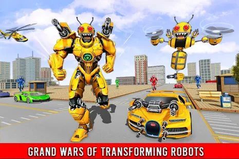 Скачать Игра Пчела робот трансформации автомобиля (Взлом открыто все) версия 1.8 apk на Андроид
