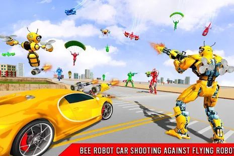 Скачать Игра Пчела робот трансформации автомобиля (Взлом открыто все) версия 1.8 apk на Андроид
