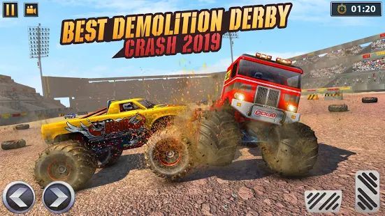 Скачать Real Monster Truck Demolition Derby Crash Stunts (Взлом на деньги) версия 3.0.7 apk на Андроид