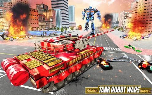 Скачать Tank robot car game - Дино робот игры (Взлом на деньги) версия 1.0.8 apk на Андроид