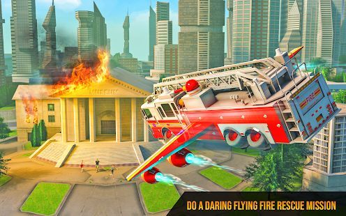 Скачать Flying Firefighter Truck Transform Robot Games (Взлом на деньги) версия 27 apk на Андроид