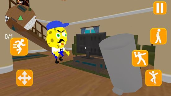 Скачать Neighbor Sponge. Scary Secret 3D (Взлом открыто все) версия 1.4 apk на Андроид