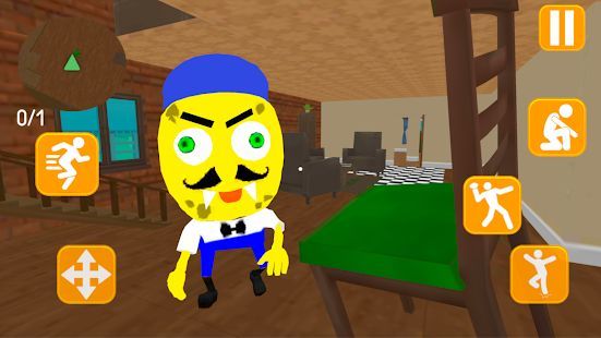 Скачать Neighbor Sponge. Scary Secret 3D (Взлом открыто все) версия 1.4 apk на Андроид