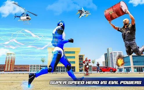 Скачать большой полицейский робот герой скорости игры (Взлом на деньги) версия 15.0.0 apk на Андроид