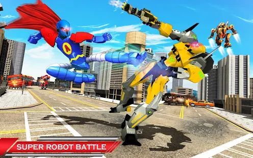 Скачать Летающий герой робот-машина: робот игры (Взлом открыто все) версия 1.2.7 apk на Андроид