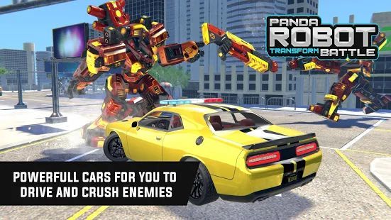 Скачать Police Panda Robot Car Transform: Robot Car Games (Взлом на деньги) версия 1.6 apk на Андроид