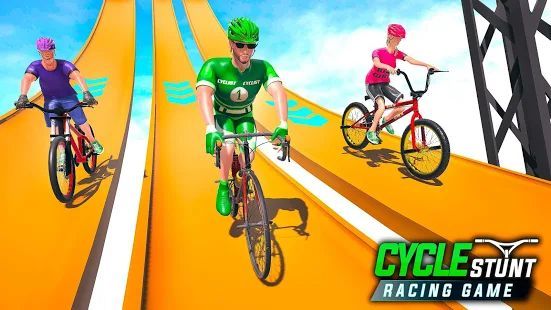 Скачать BMX Cycle Stunt Game: Mega Ramp Bicycle Racing (Взлом открыто все) версия 2.1 apk на Андроид