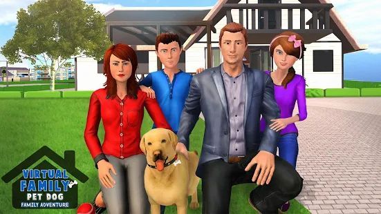 Скачать Family Pet Dog Home Adventure Game (Взлом на монеты) версия 1.1.3 apk на Андроид