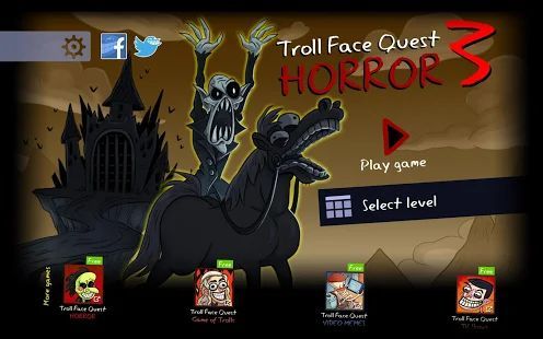 Скачать Troll Face Quest: Horror 3 (Взлом на монеты) версия Зависит от устройства apk на Андроид