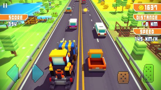 Скачать Blocky Highway: Traffic Racing (Взлом открыто все) версия 1.2.2 apk на Андроид