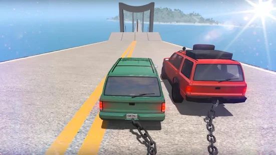 Скачать Chained Cars Against Ramp 3D (Взлом на монеты) версия Зависит от устройства apk на Андроид