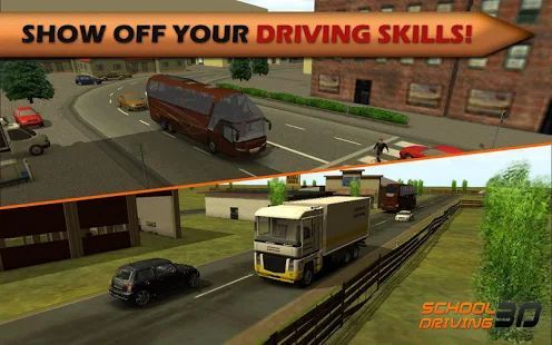 Скачать School Driving 3D (Взлом открыто все) версия 2.1 apk на Андроид
