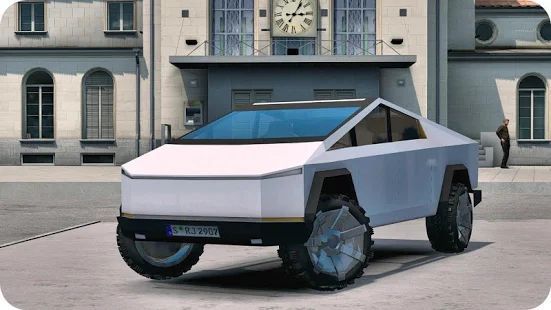 Скачать CyberTruck Electric Car Driving Simulator 2020 (Взлом на деньги) версия 1.0.3 apk на Андроид
