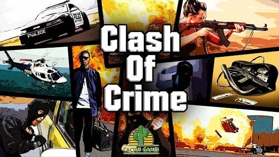Скачать Clash of Crime San Andreas PRO (Взлом на деньги) версия 1.0.1 apk на Андроид