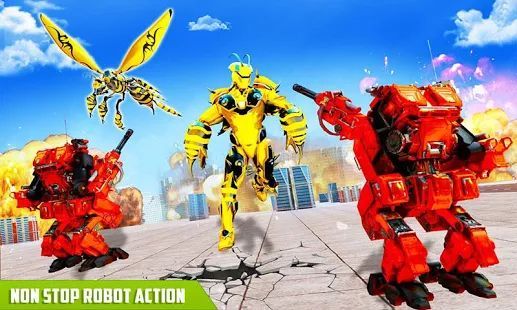 Скачать летящая пчела делает робот битву: игры робота (Взлом на монеты) версия 5 apk на Андроид
