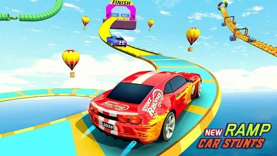 Скачать Furious Car Stunts Mega Ramp Car Games (Взлом на монеты) версия 4.0 apk на Андроид