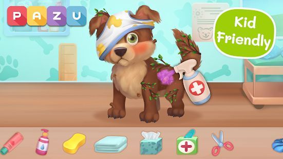 Скачать Доктор домашних животных - игры для детей (Взлом на деньги) версия 1.05 apk на Андроид