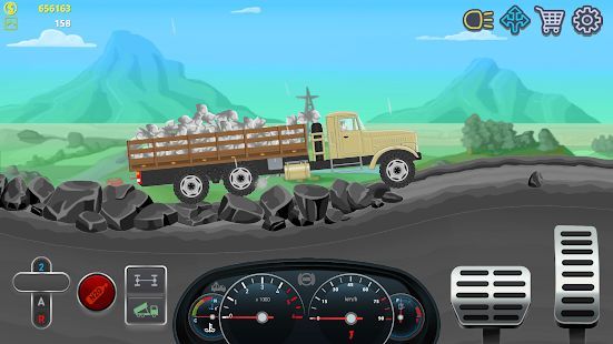 Скачать Дальнобойщики 2D грузовик симулятор (Взлом на монеты) версия 3.2.18 apk на Андроид