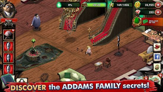 Скачать Addams Family: Mystery Mansion - The Horror House! (Взлом открыто все) версия 0.2.4 apk на Андроид