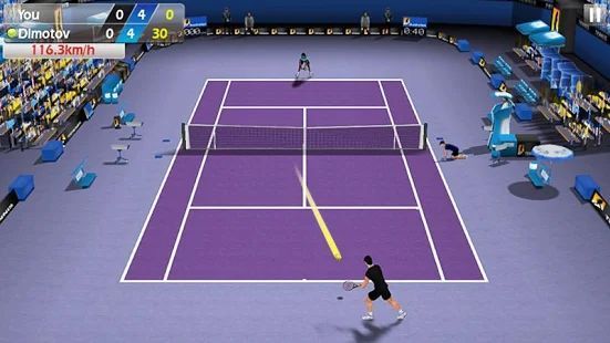 Скачать Теннис пальцем 3D - Tennis (Взлом на монеты) версия 1.8.1 apk на Андроид