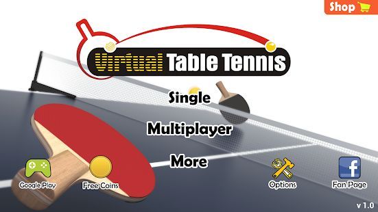 Скачать Virtual Table Tennis (Взлом открыто все) версия 2.1.18 apk на Андроид