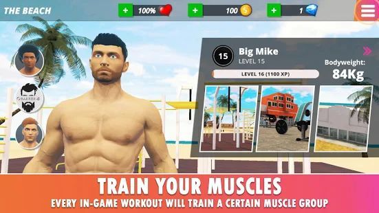 Скачать Iron Muscle - Be the champion игра бодибилдинг (Взлом на монеты) версия 0.821 apk на Андроид