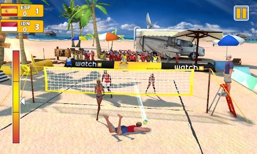 Скачать Пляжный волейбол 3D (Взлом на монеты) версия 1.0.4 apk на Андроид