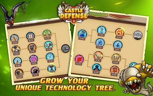 Скачать Castle Defense 2 (Взлом на деньги) версия 3.2.2 apk на Андроид