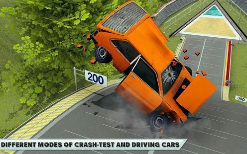 Скачать Симулятор вождения автокатастрофы: Beam Car (Все открыто) версия 1.2 apk на Андроид