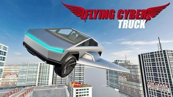 Скачать Real Flying Cyber Truck Electric Car 3D Simulator (Без кеша) версия 1.1.1 apk на Андроид